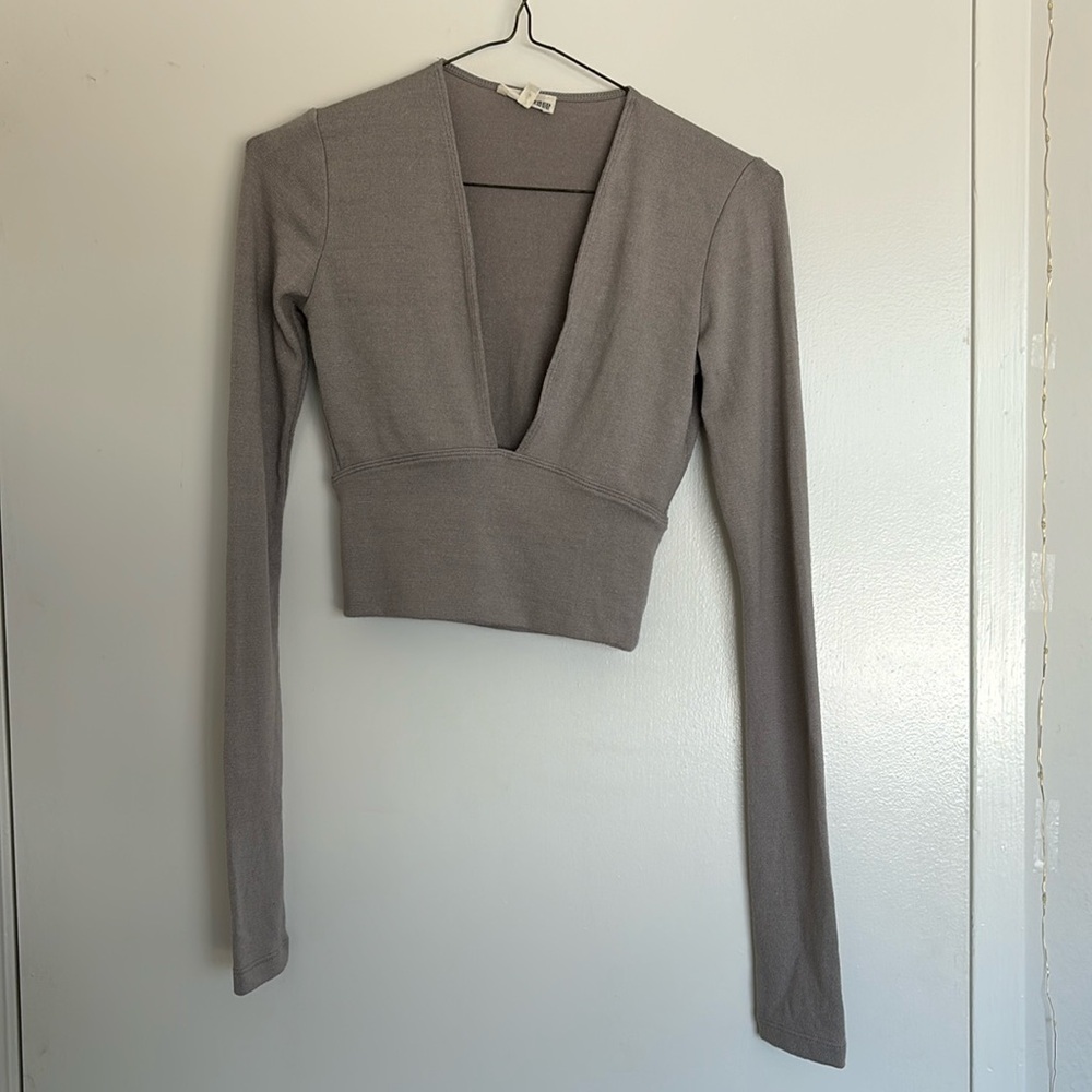 Wilfred free gray long sleeve crop - XS